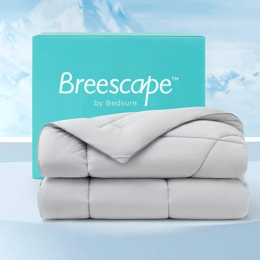 Bedsure Breescape Cooling Comforter King Size, Double-Sided Cool Tech Comforter, Soft Cooling Com... | Amazon (US)