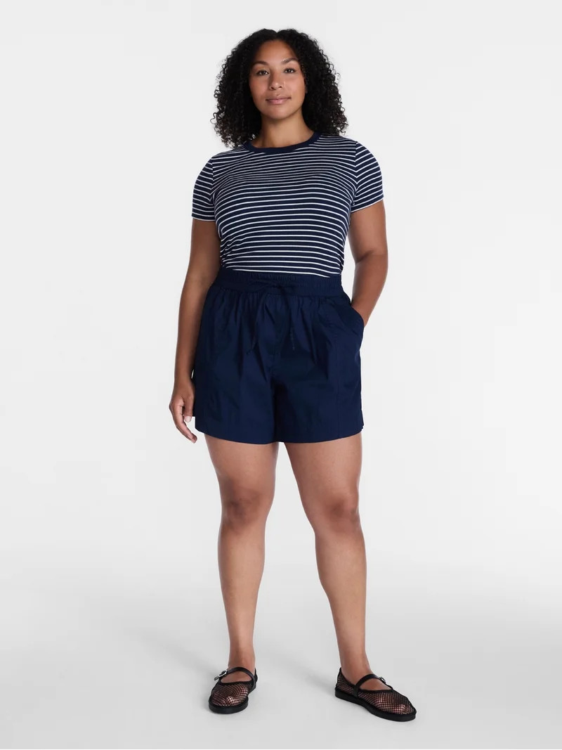 Time and Tru Women's Poplin Short, Sizes XS - XXXL | Walmart (US)