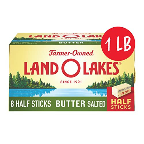 Land O Lakes Salted Butter Half Sticks, Made With Sweet Cream and Salt, 8 Half Butter Sticks, 1 lb Pack | Amazon (US)