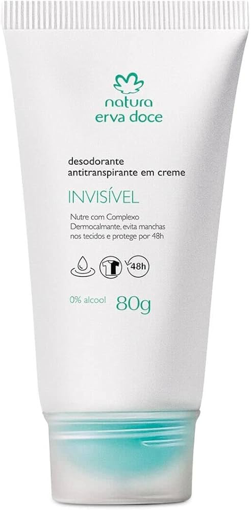NATURA ERVA DOCE DESODORANTE EM CREME INVISIVEL 80G | Amazon (BR)