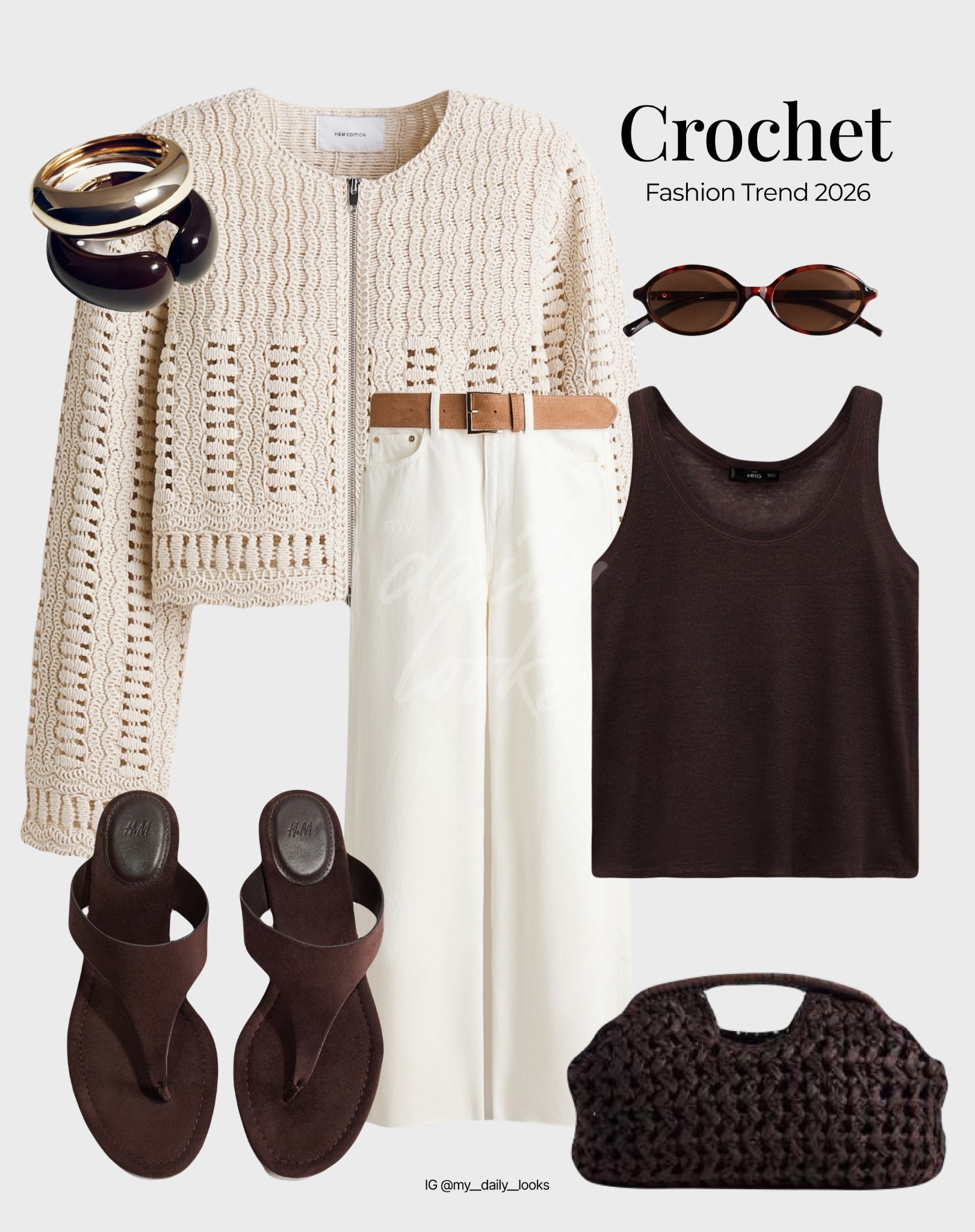 Crochet outfit 🖤

Tags: Spring summer outfits 2026, capsule wardrobe, high street, crochet top, crochet cardigan, crochet jacket, H&M new in, embroidery, embroidered top.

#LTKspring #LTKstyletip #LTKsummer