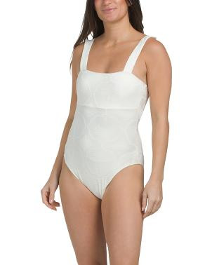 Tropic Like It's Hot Textured One-piece Swimsuit | TJ Maxx