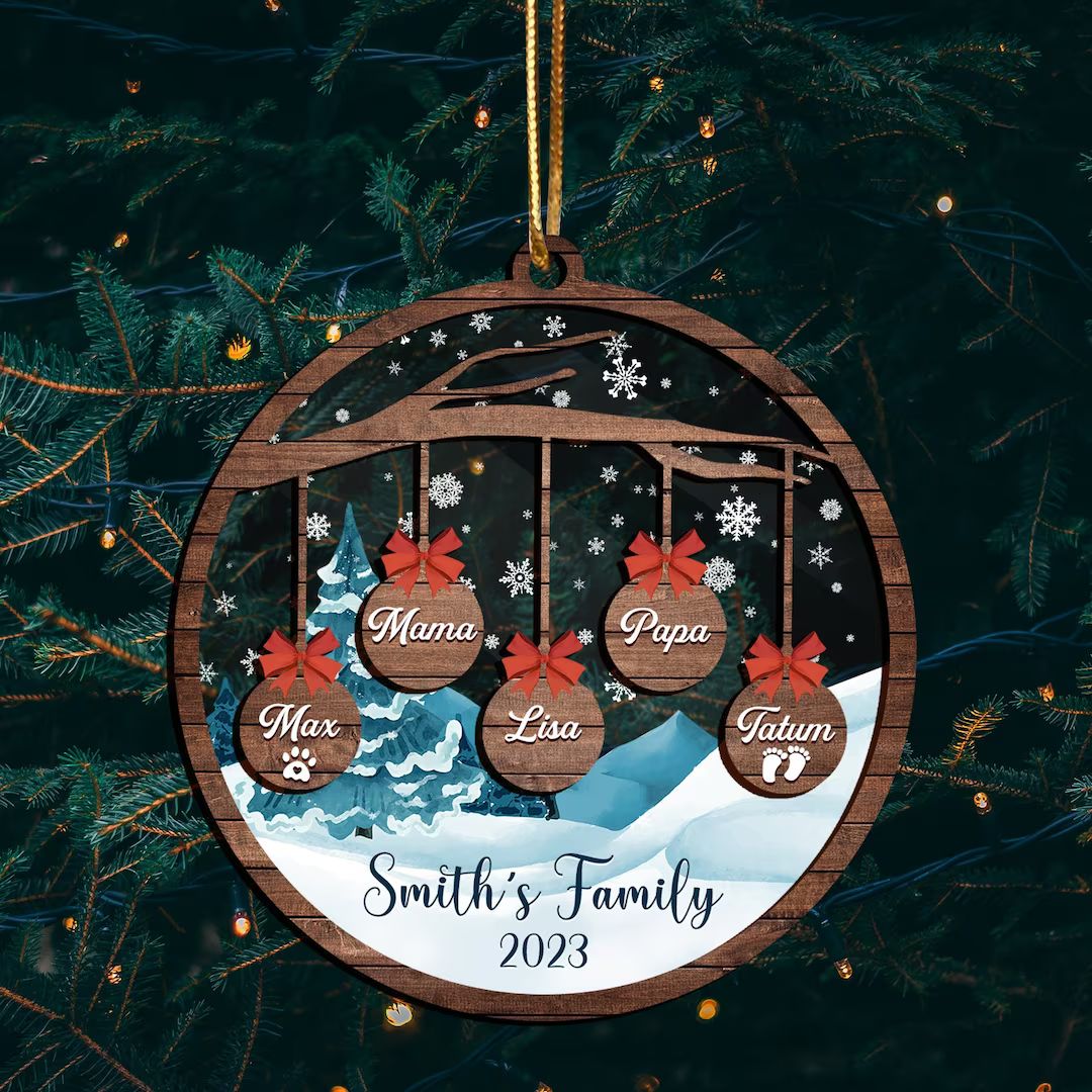 Family Christmas Ornament Custom Family Ornament Family - Etsy | Etsy (US)