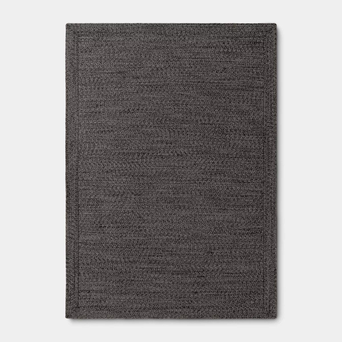 5'x7' Natural Woven Rectangular Braided Outdoor Area Rug Heathered Charcoal - Threshold\u2122 | Target