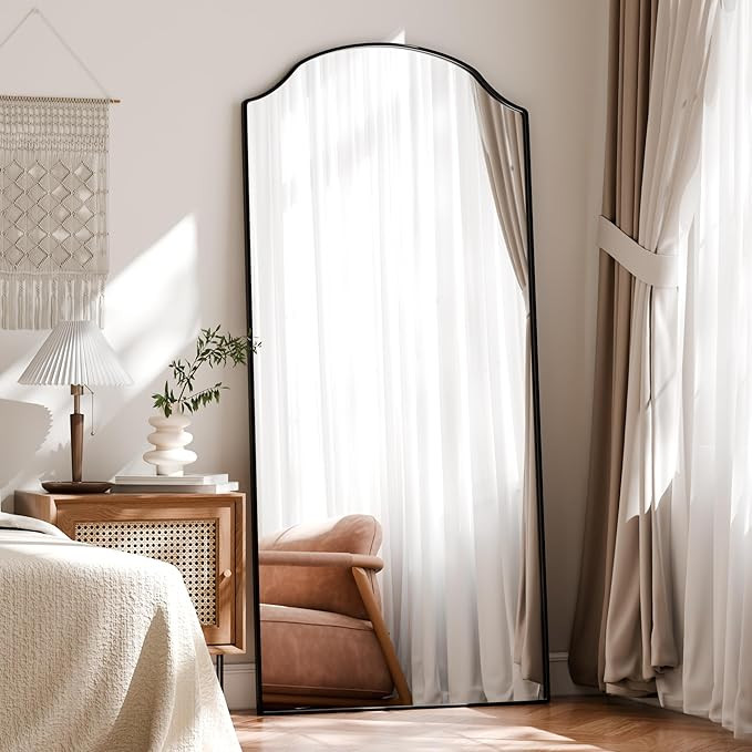 BEAUTYPEAK Full Length Mirror, Full Body Mirrors with Unique Arched Design, 71"x32" Floor Mirror ... | Amazon (US)