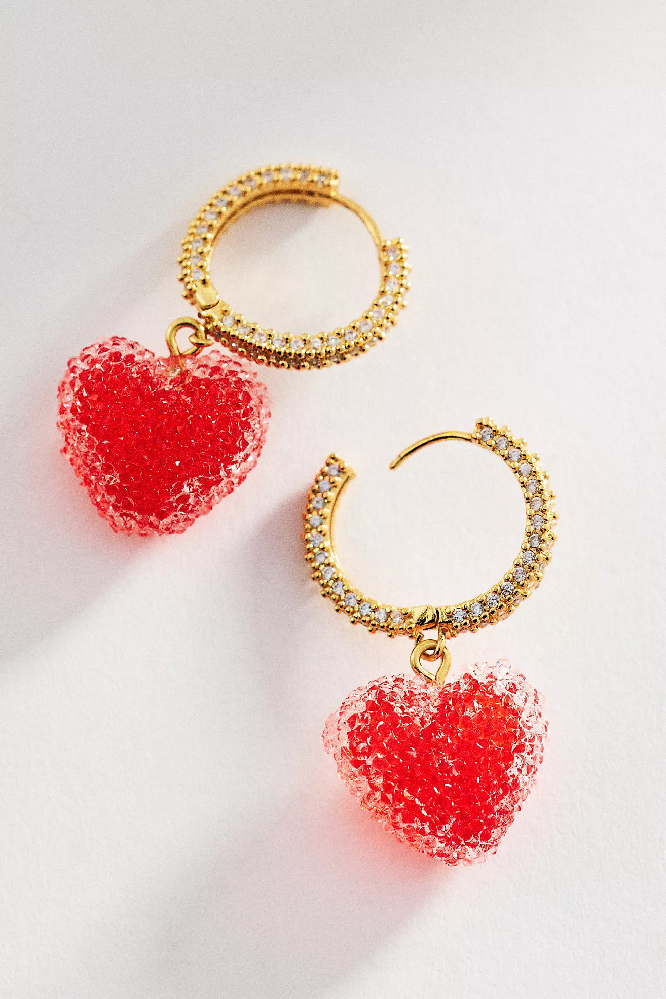 Crystal Haze Jelly Heart Drop Earrings | Anthropologie (US)