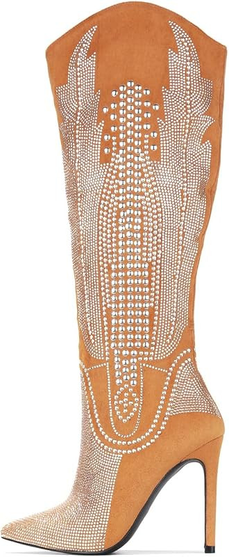 Cape Robbin Olkley Cowboy Knee High Boots Women, Western Cowgirl Boots for Women with Stiletto Heels | Amazon (US)