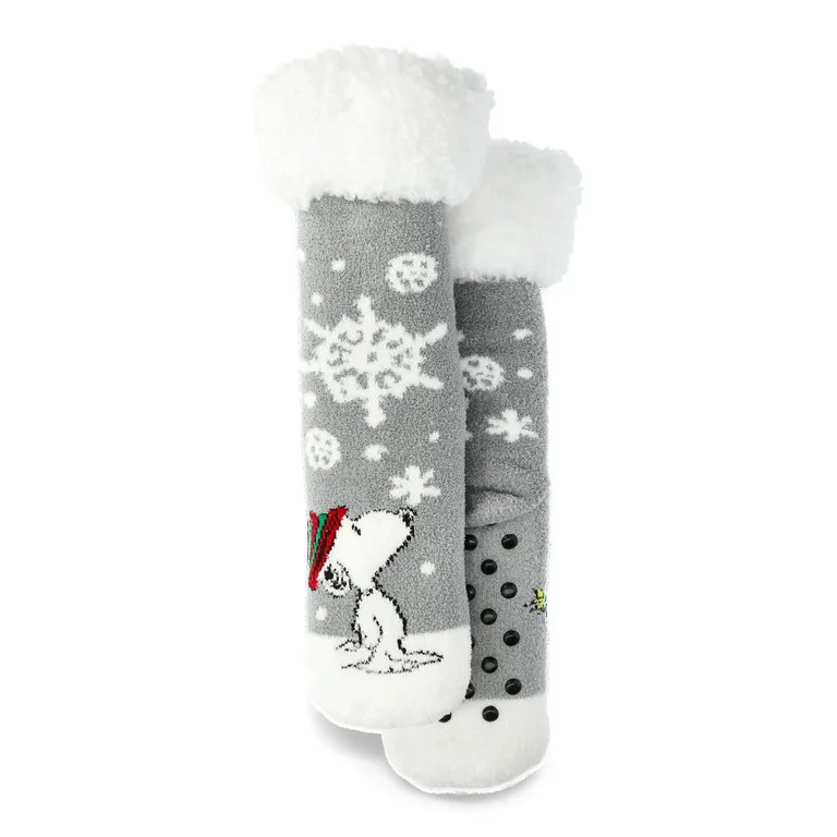 Peanuts Women's Holiday Slipper Socks, 1-Pack, Size 4-10 | Walmart (US)