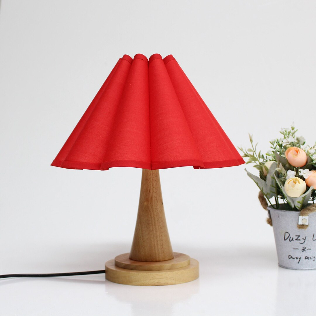 Duzy Diy Handmade Red Ins High Quality Fabric and Acrylic Skirt Shape Creative Table Lamp -36#,11... | Etsy (US)