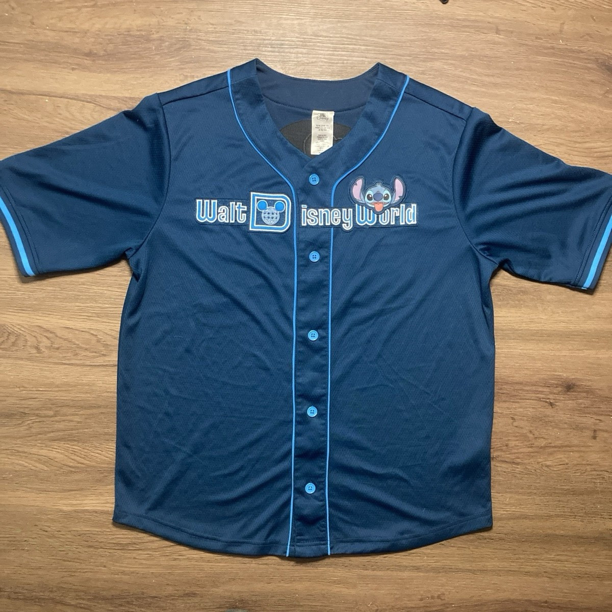 Walt Disney World Lilo and Stitch Blue Button Up Baseball Jersey 2025 | eBay US