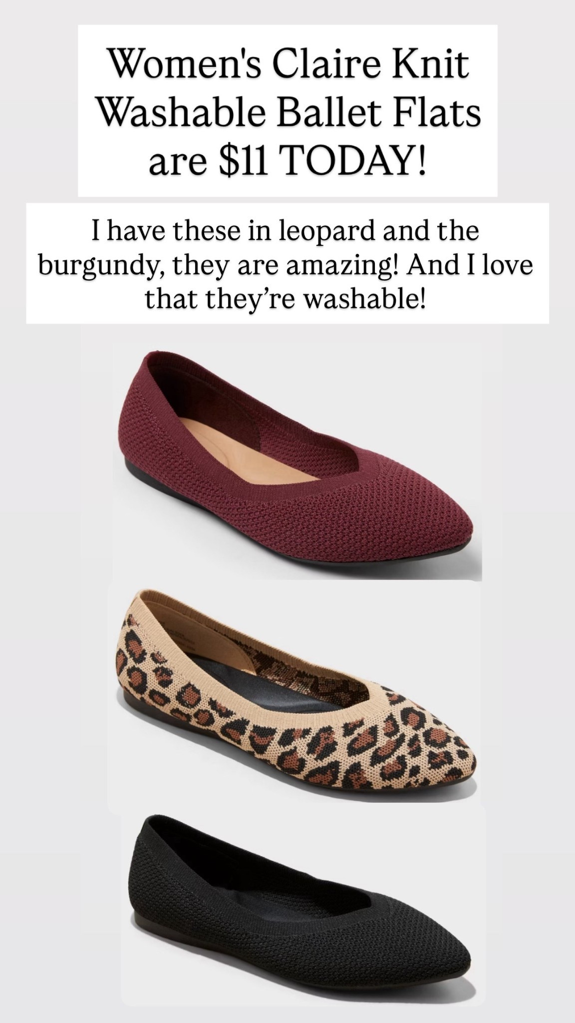 Washable flats for women. Only $11! 

#LTKShoeCrush #LTKSaleAlert