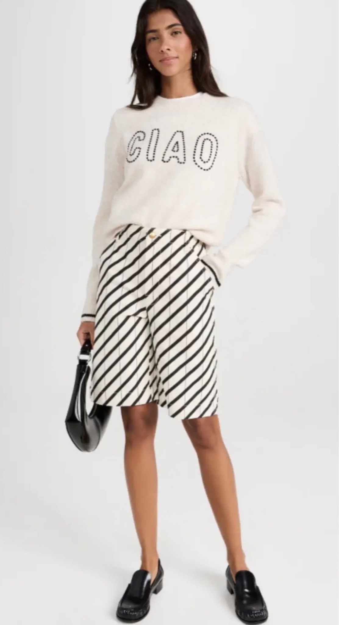 z Supply
Milan Ciao Sweater
With Tory Burch shorts and loafers 

Summer to fall, fall fashion, sweater, shorts, loafers, handbag,
Casual style, casual look 

#LTKshoecrush #LTKstyletip #LTKFind
