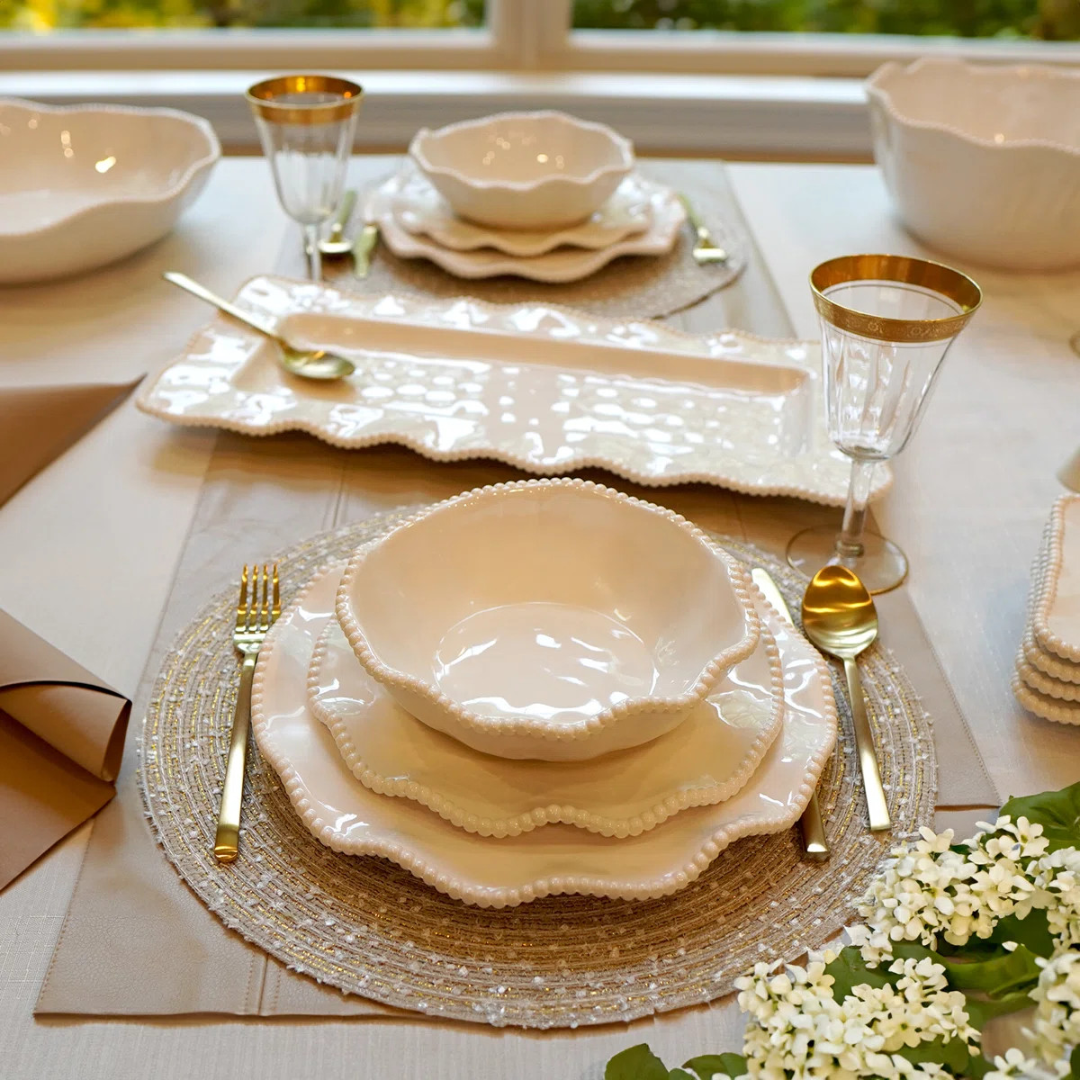 Certified International Perlette Melamine Salad Plate (Set of 4) | Wayfair North America