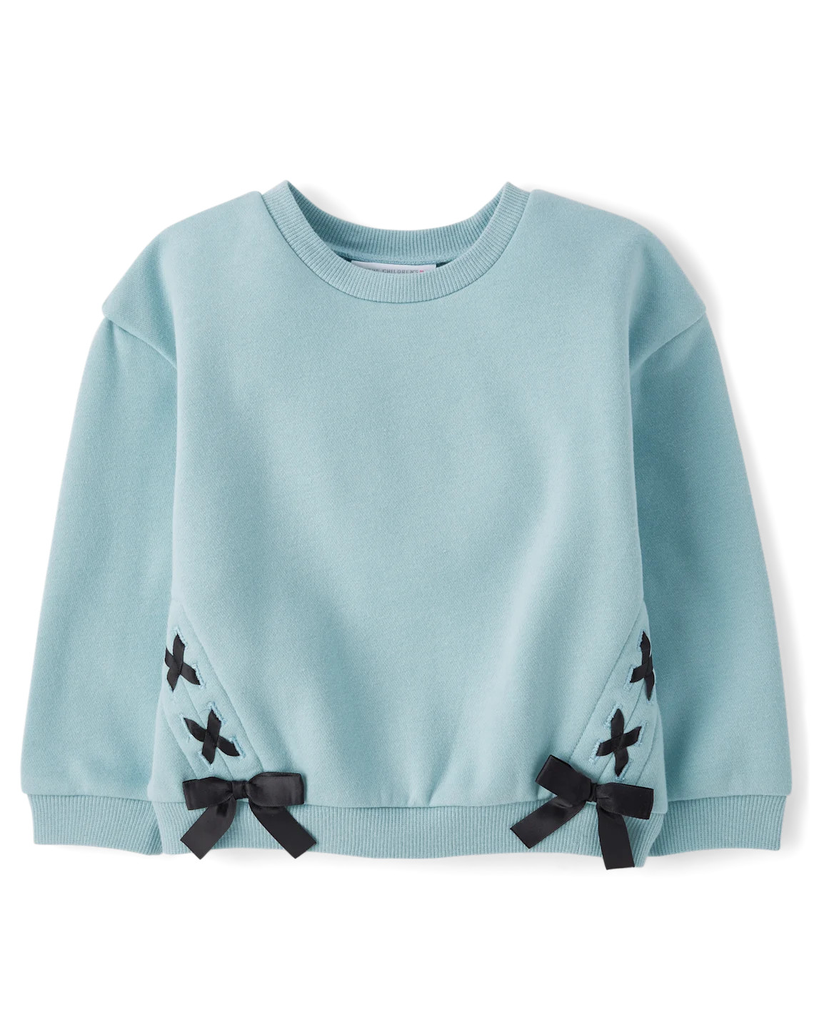 Toddler Girls Lace Up Premium Fleece Sweatshirt - blue | The Children's Place