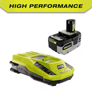 RYOBI ONE+ 18V HIGH PERFORMANCE Lithium-Ion 4.0 Ah Battery and Charger Starter Kit PSK004 | The Home Depot