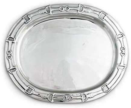 Arthur Court Designs Aluminum Equestrian Horse Bit Polo Style Oval Platter Food Serving Tray Tarn... | Amazon (US)