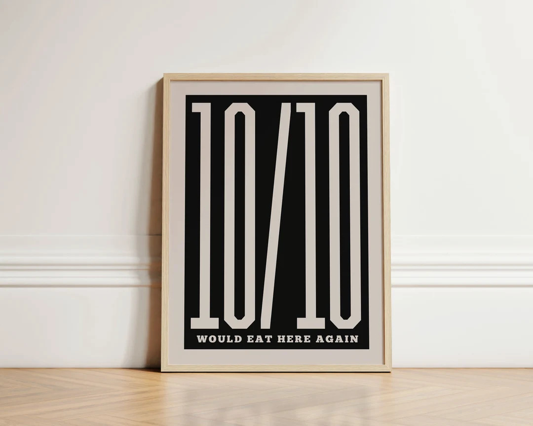 Would Eat Here Again Print, Kitchen Prints, Trendy Wall Art, Kitchen Wall Art, Kitchen Decor, Ret... | Etsy (US)