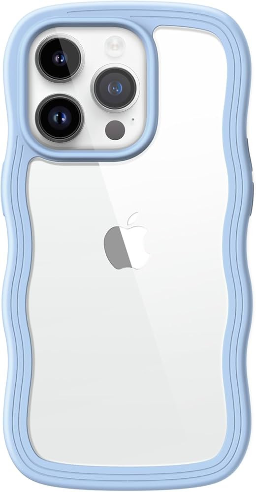 JETech Cute Case for iPhone 14 Pro Max 6.7-Inch, Wave Frame Curly Shape Shockproof Phone Cover fo... | Amazon (US)