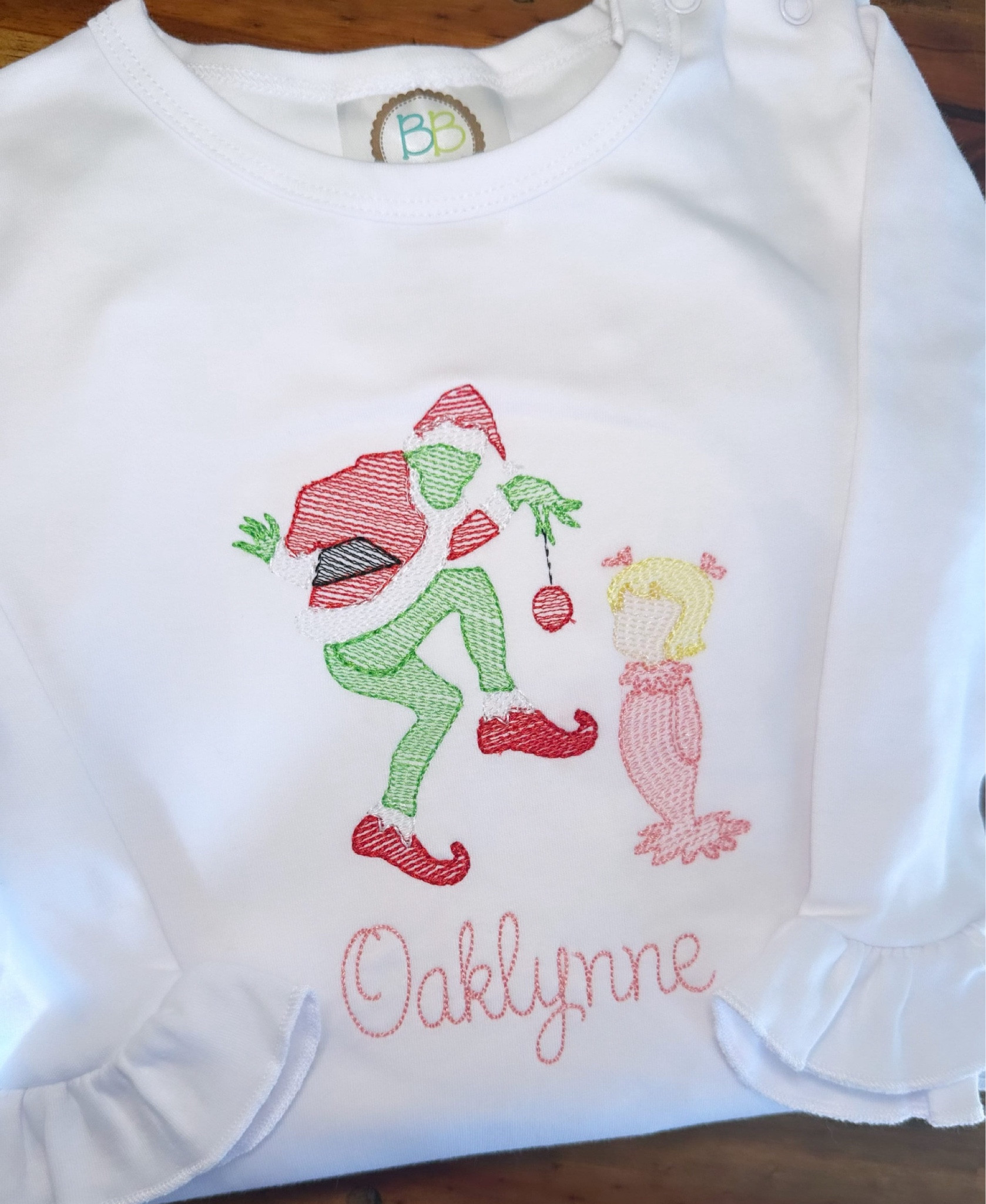 Custom Grinch and Cindy Lou Who Embroidery Shirt/Sweatshirt/Romper 

#LTKGiftGuide #LTKKids #LTKHoliday