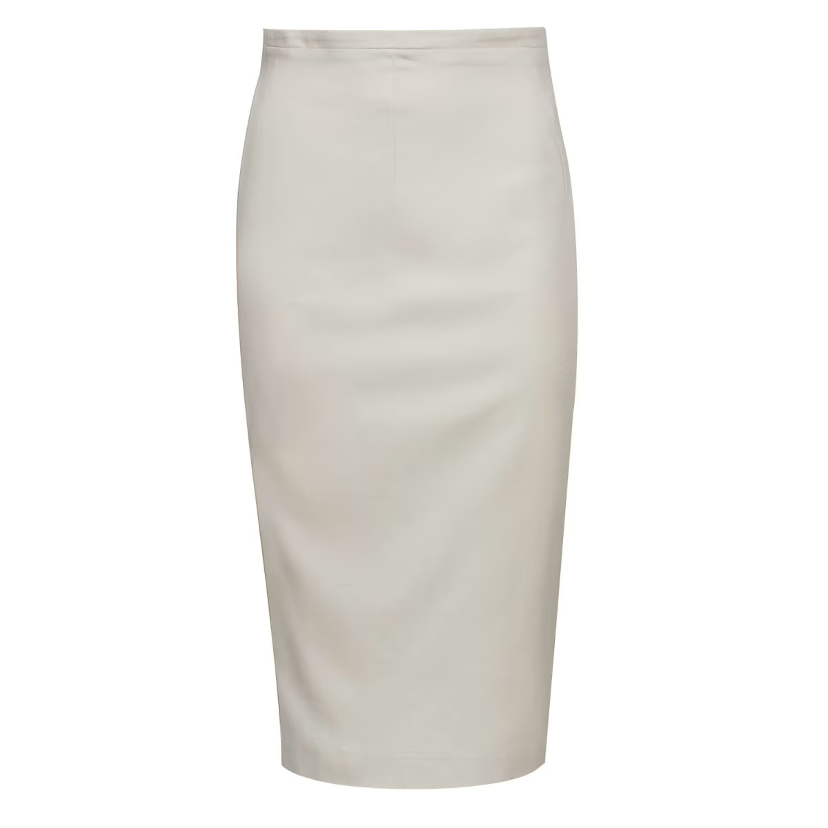 Conquista Fitted High-Waisted Pencil Skirt With A Narrow Waistband - Beige. | Wolf & Badger