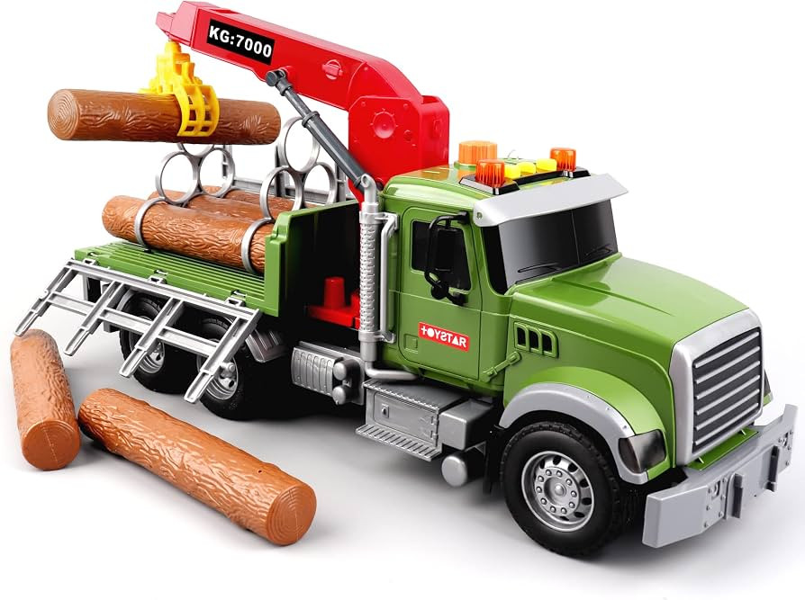 Dwi Dowellin Kids Toys for 3 4 5 6 7 Years Old Boys,15" Large Timber Truck with Loading Crane and... | Amazon (US)