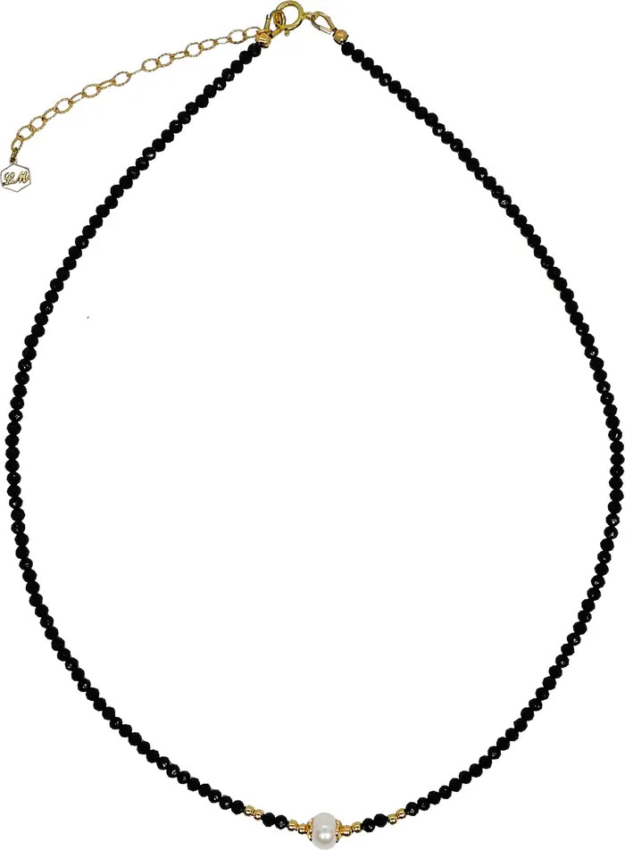 LA MENO Pearl & Onyx Choker Necklace | Nordstrom | Nordstrom