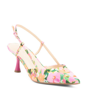 Rindy Floral Slingback Kitten Heels | TJ Maxx