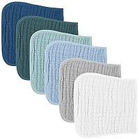 Konssy Muslin Baby Burp Cloths Sets for Unisex- 6 Pack Large 100% Cotton Burping Clothes for Newb... | Amazon (US)