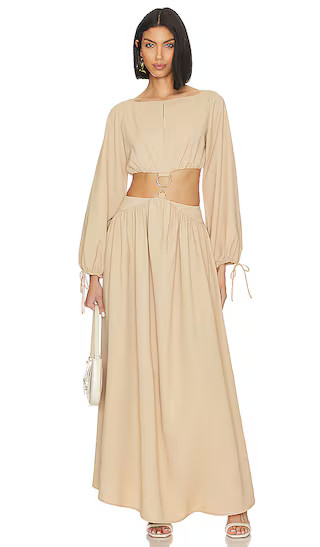 Lalisa Maxi Dress in Taupe | Revolve Clothing (Global)