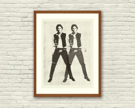 SPACE COWBOY - Star Wars Inspired, Han Solo, 18 x 24 Handprinted Silkscreen Art Print, Modern Pos... | Etsy (US)