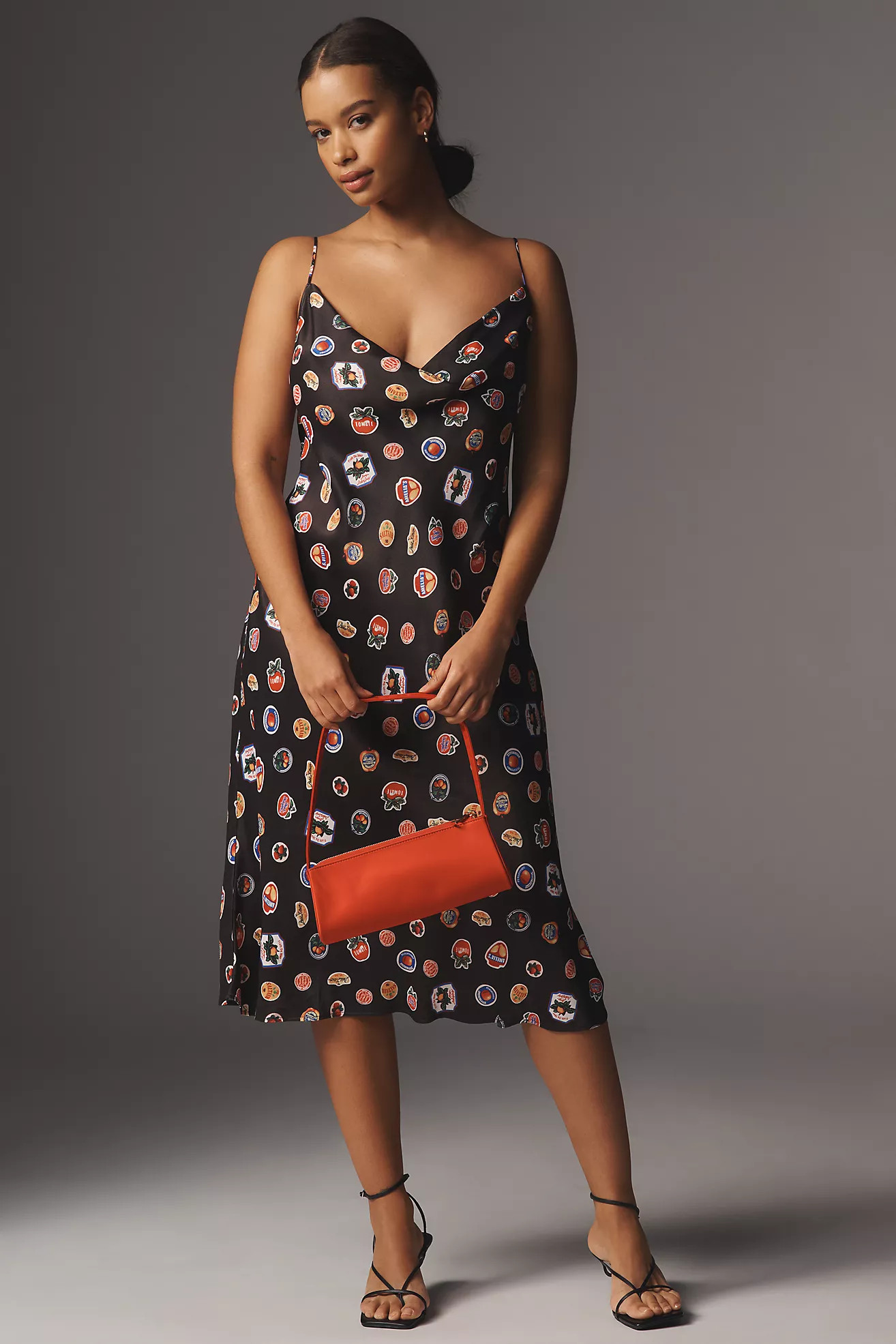 Maeve Sleeveless Cowl-Neck Slip Midi Dress | Anthropologie (US)