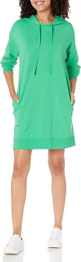 The Drop Women's Iona Long-Sleeve Hooded Mini Sweatshirt Dress | Amazon (US)