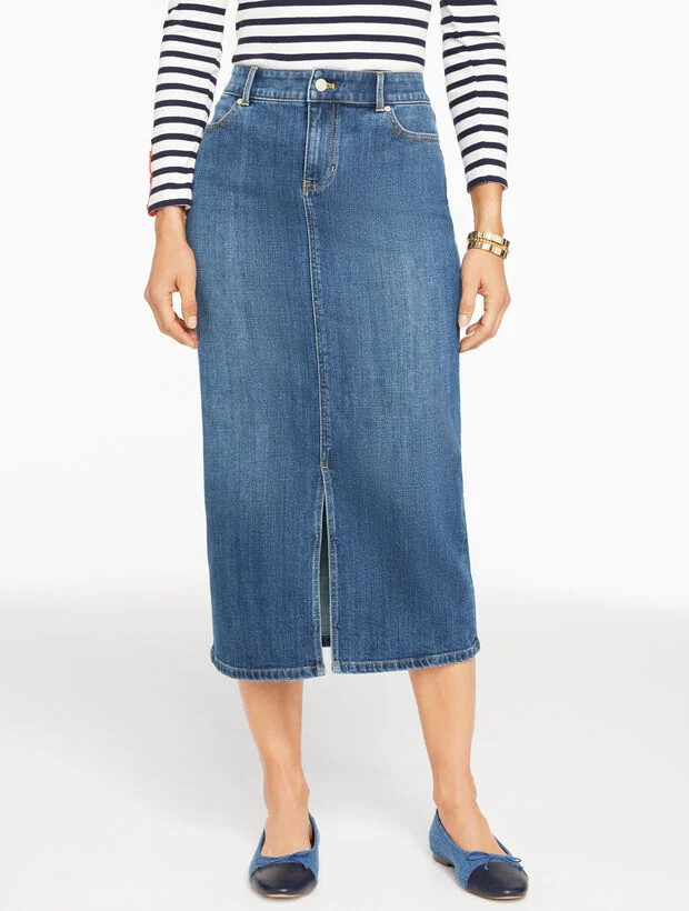 Denim Midi Skirt - Miramar Wash | Talbots