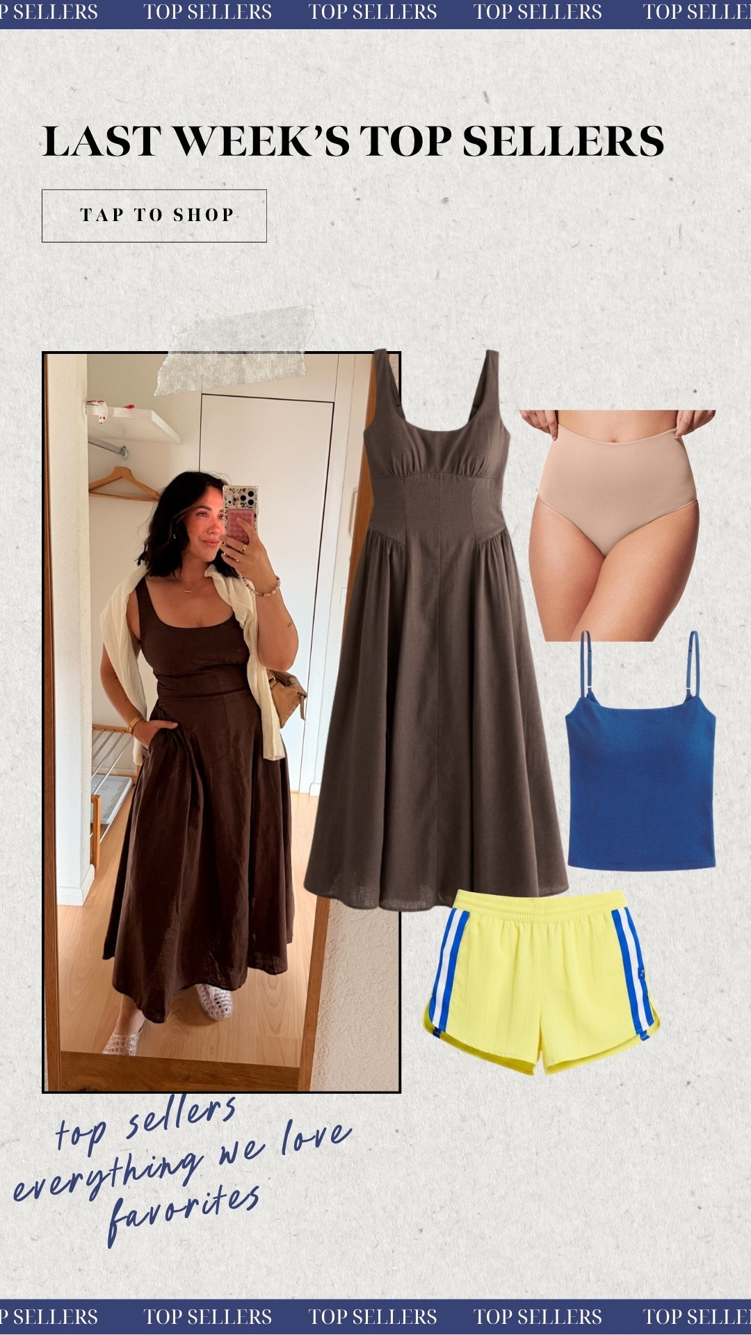 Last weeks top sellers! Bra free Abercrombie maxi dress (size M), my fav shaping undies, bra free tank (size M) & $25 target shorts that come in tons of colors! (Size L)

#LTKMidsize #LTKActive #LTKootd