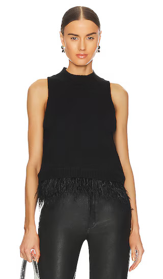 Sunny Marabou Sweater in Black | Revolve Clothing (Global)