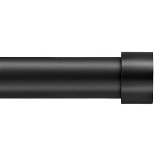 Black Curtain Rods with End Caps 1 Inch | Homerilla