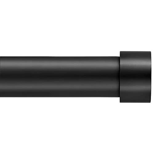 Black Curtain Rods with End Caps 1 Inch | Homerilla