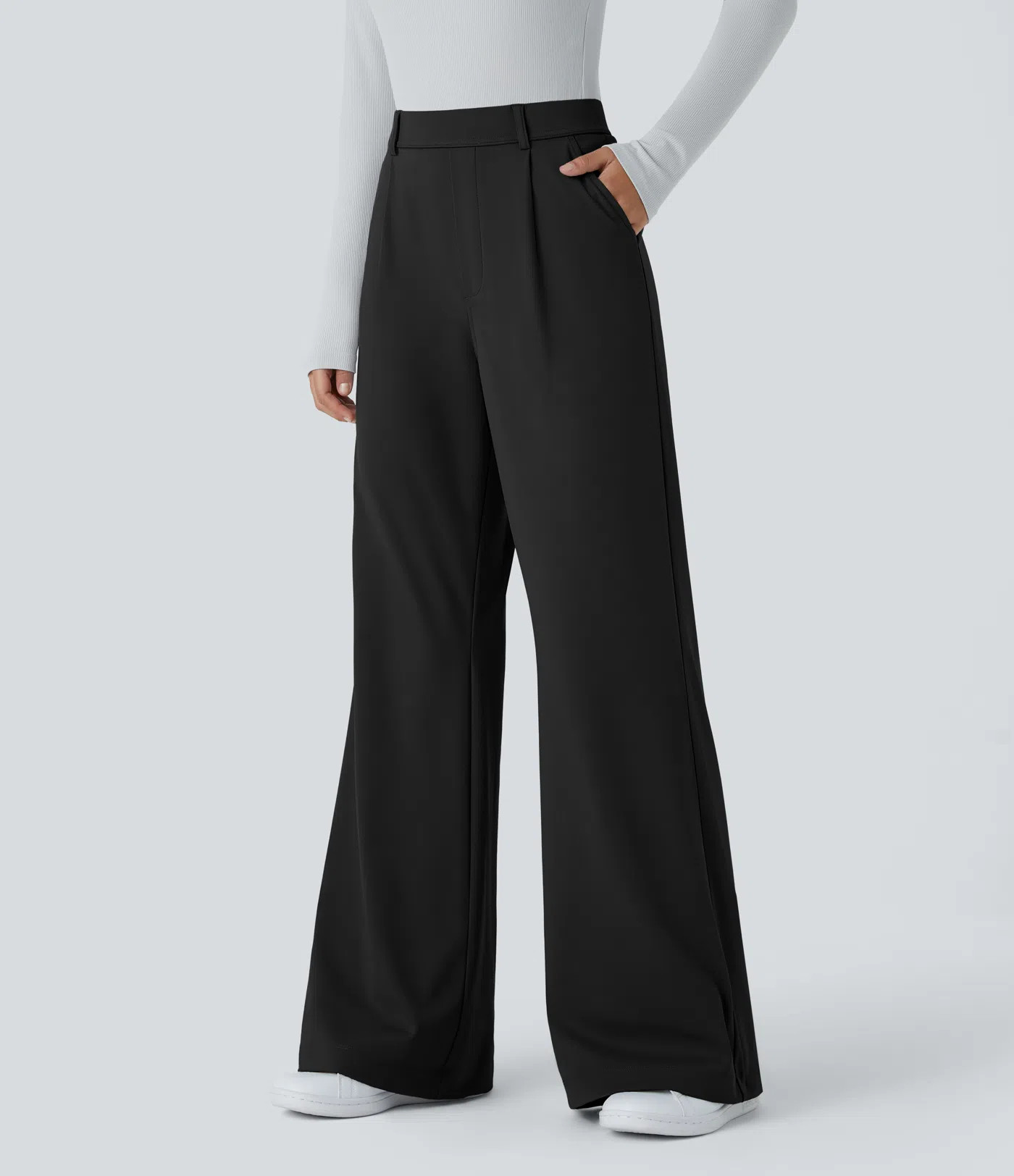 Women’s High Waisted Pocket Work Flare Pants - Halara | HALARA