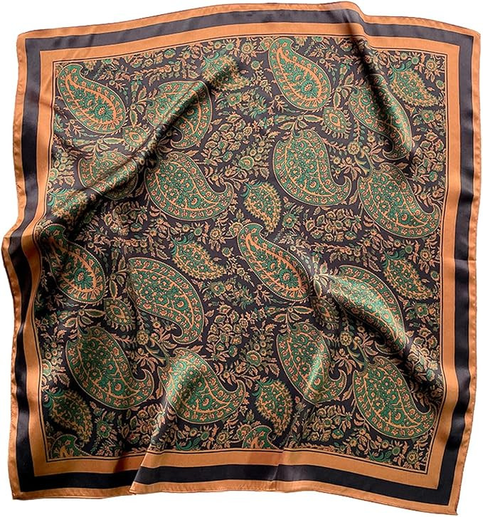 XL 43 Inch Extra Large Square Scarf Fashion Scarves Silk Feeling Hair Scarf Wrapping Scarfs Night... | Amazon (US)