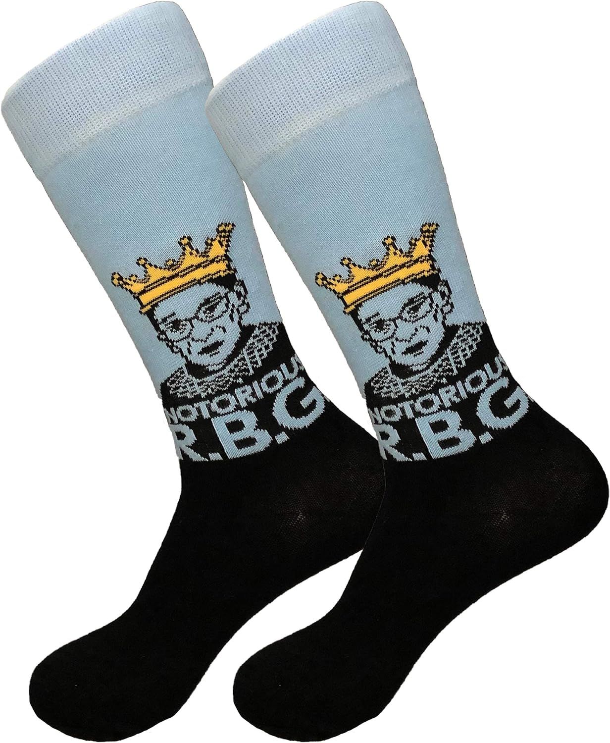 Balanced Co. Ruth Bader Ginsburg Dress Socks Notorious RBG Socks Funny Socks Crazy Socks Casual S... | Amazon (US)