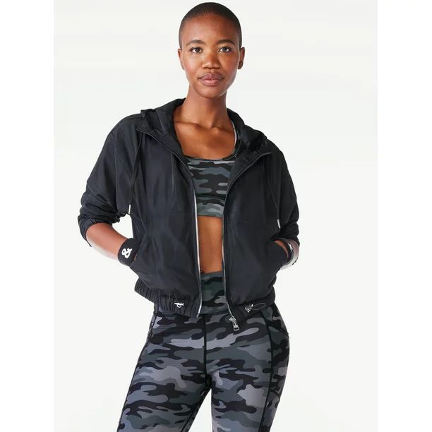 Love & Sports Women's Track Jacket with Hood, Sizes S-XXL | Walmart (US)