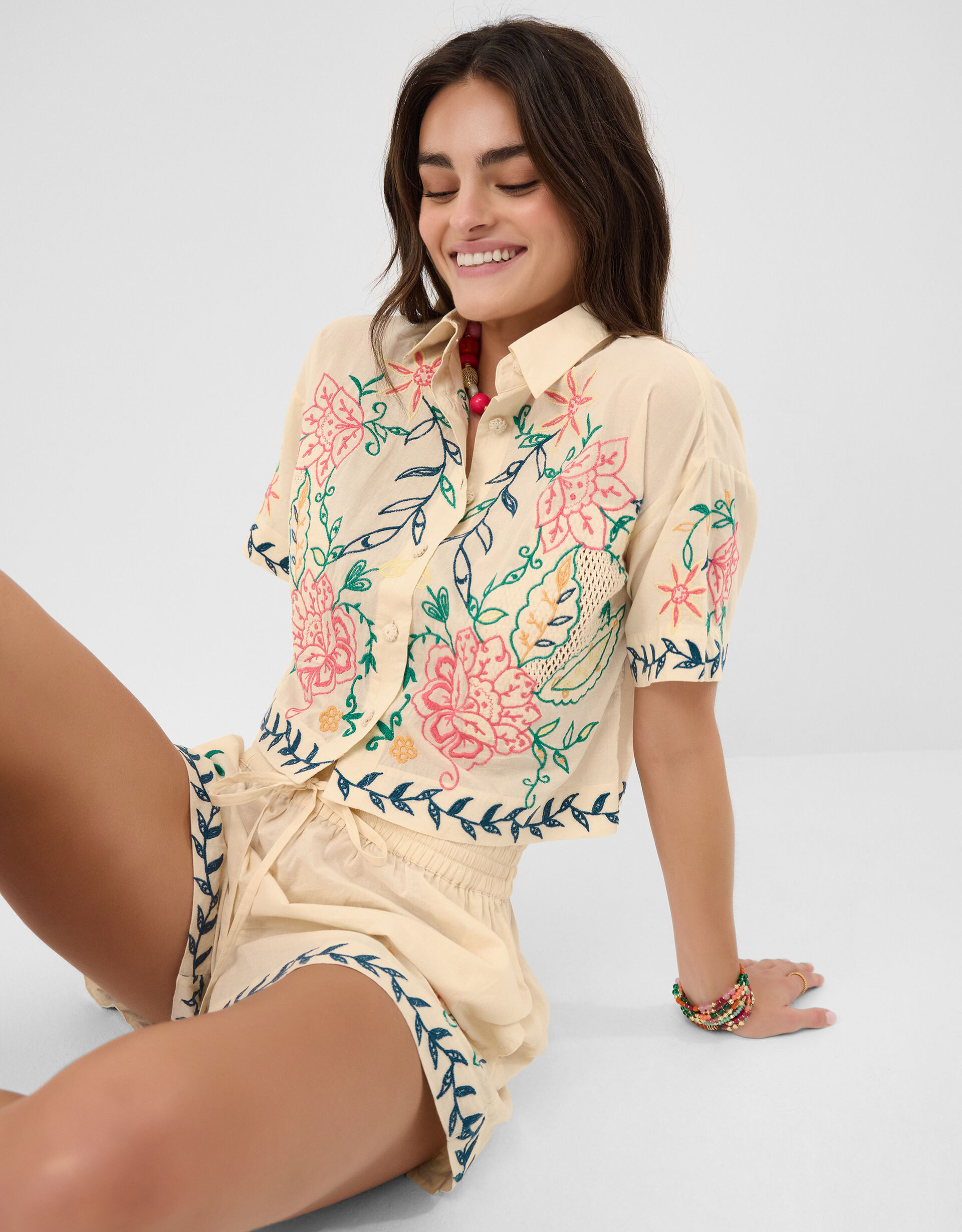 Floral Embroidered Shirt Multi | Accessorize (Global)