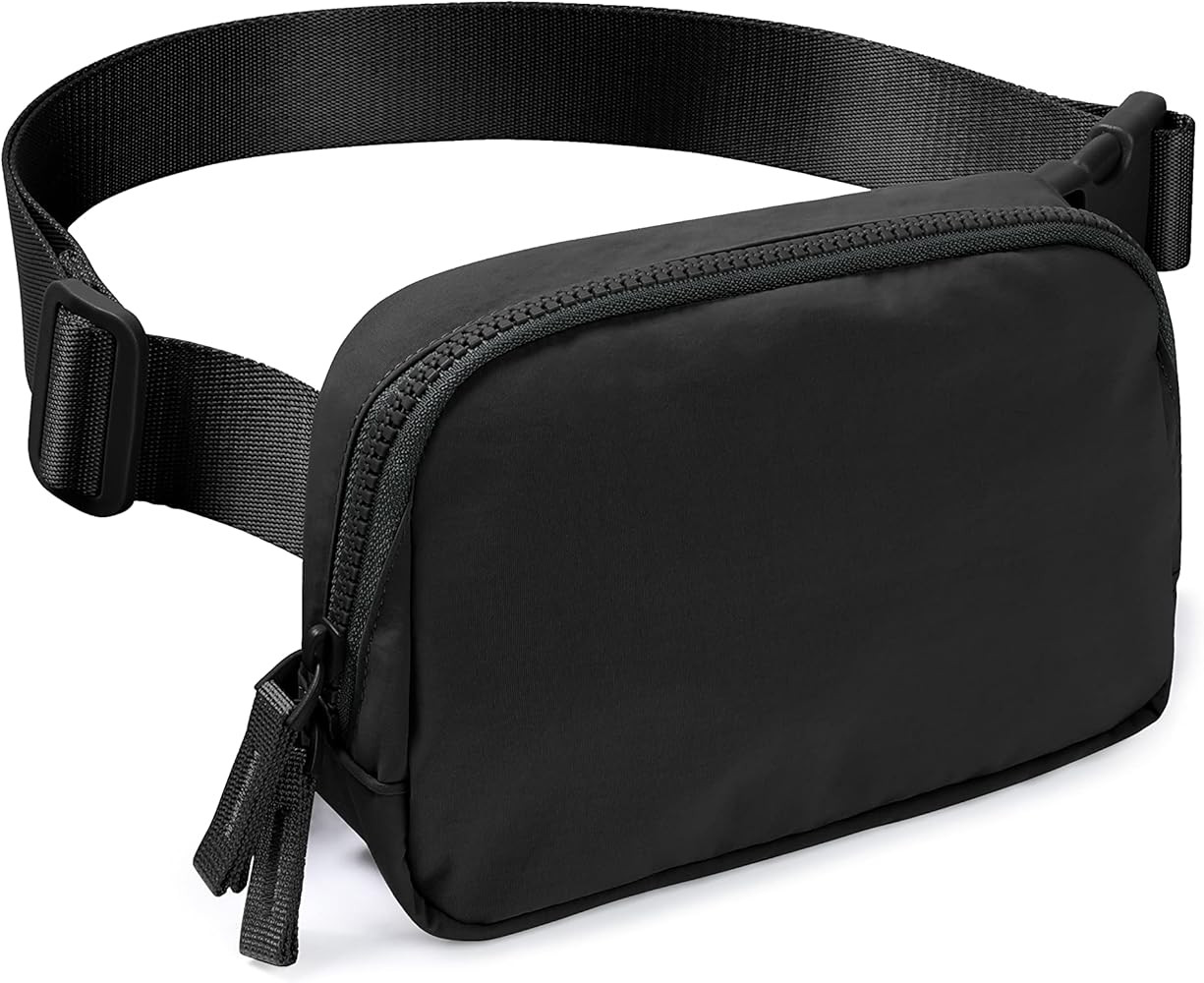 AslabCrew Unisex Belt Bag with Adjustable Strap 2-Way Zipper Fanny Packs Mini Waist Pouch for Out... | Amazon (US)