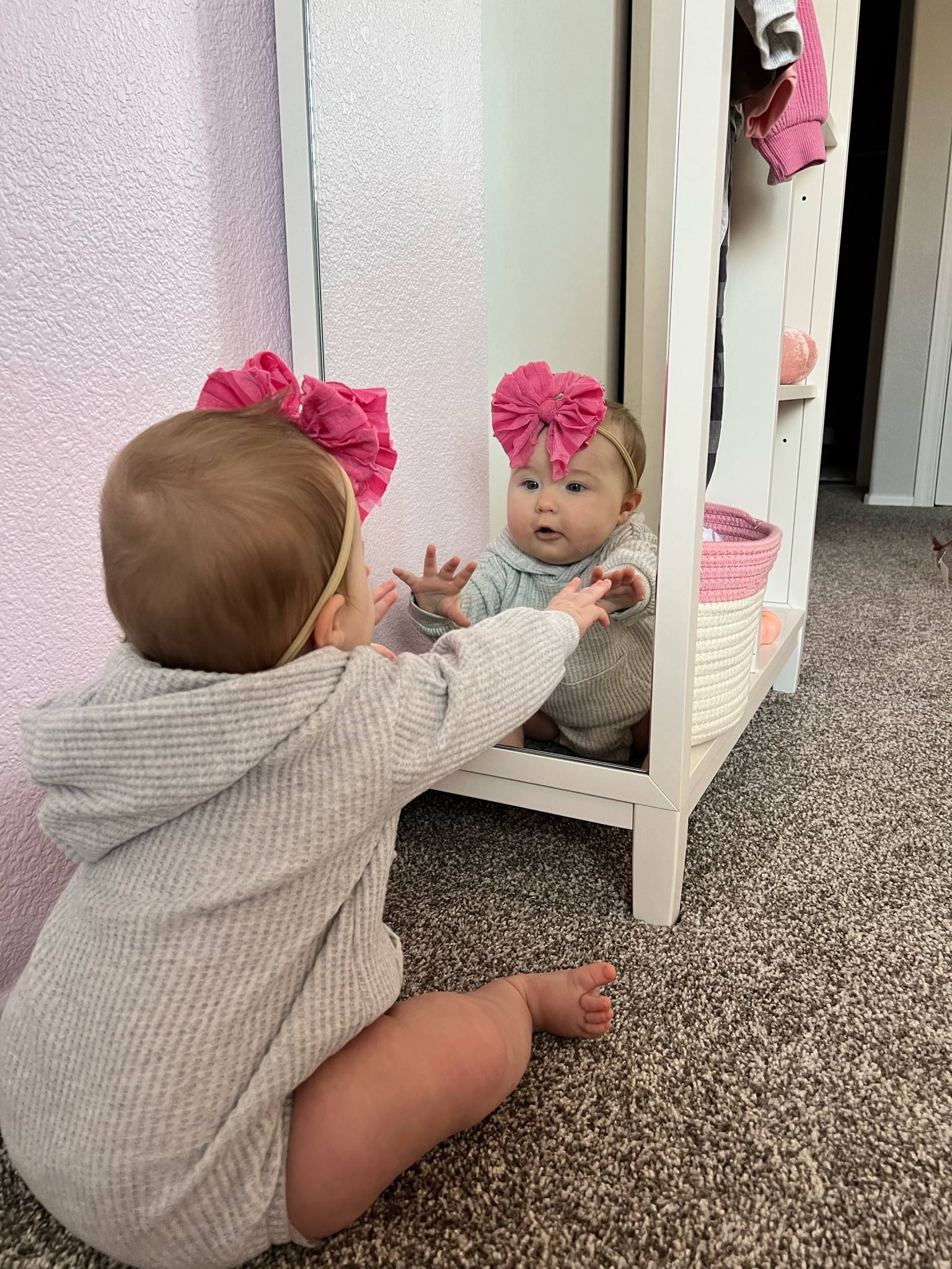 Mirror, mirror on the wall, my little one's the fairest of them all! 👑💕 All dressed up and ready for magical adventures from her very own dress-up station. 🌟👗 #MommyAndMe #DressUpFun #MiniFashionista

#LTKbaby #LTKhome #LTKkids