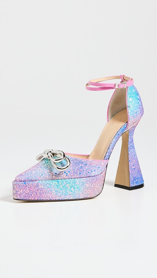 Bold Glitter Double Bow Platform Pumps | Shopbop