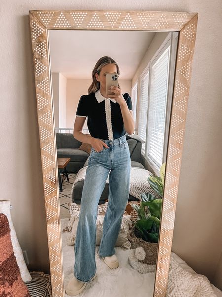 Teacher outfit idea🍎 wearing a xs top and size 24 jeans / classroom outfit 

#LTKstyletip
