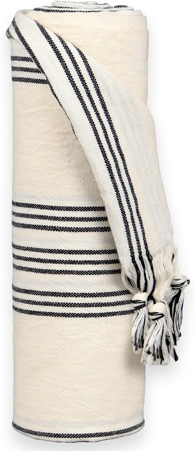 Taste of Trends 75% Raw Cotton 25% Linen Eco-Friendly Turkish Peshtemal Towel - Fouta for Beach B... | Amazon (US)