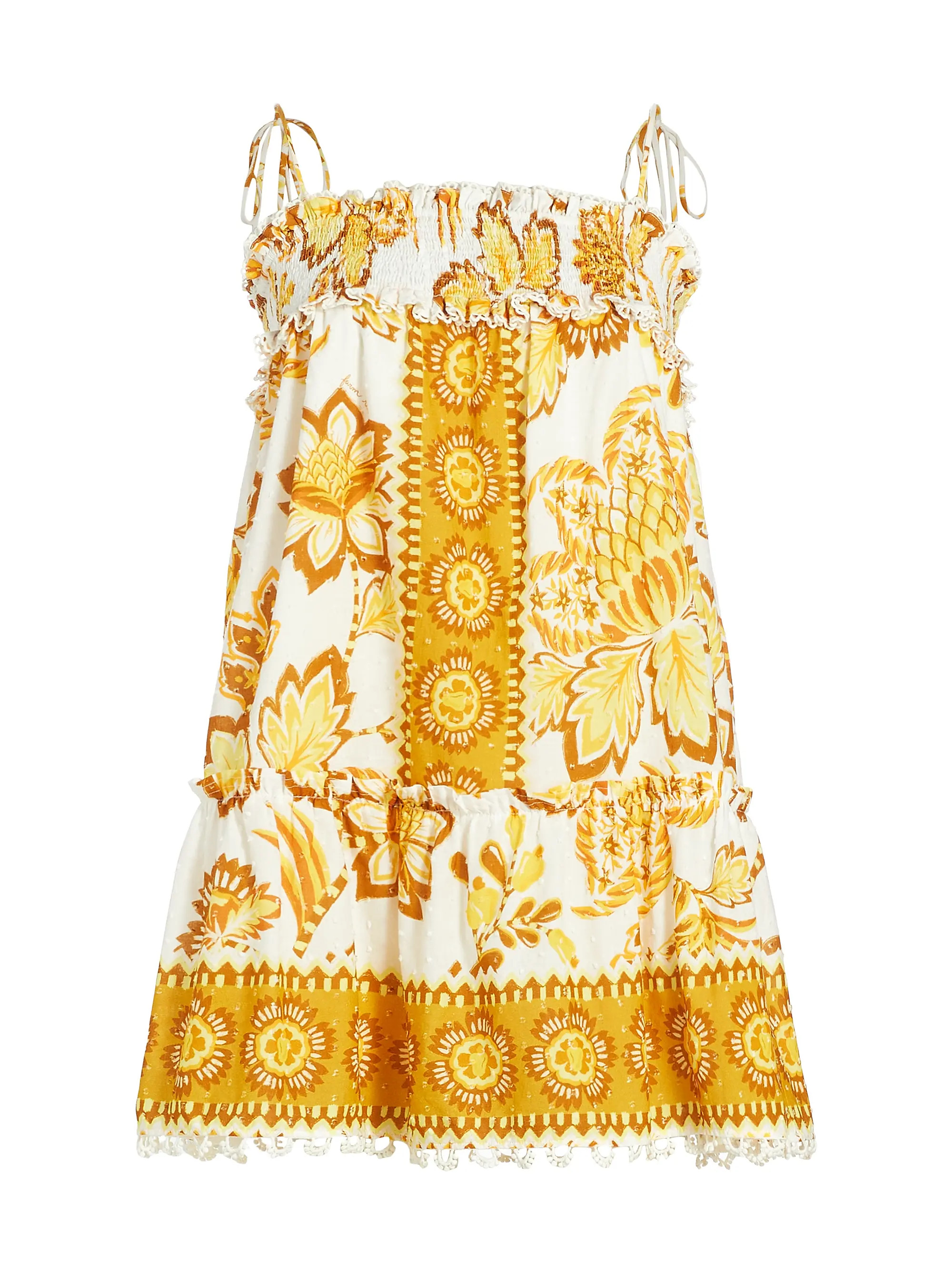 Aura Floral Smocked Shift Minidress | Saks Fifth Avenue