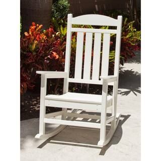 POLYWOOD Presidential White Patio Rocker R100WH - The Home Depot | The Home Depot