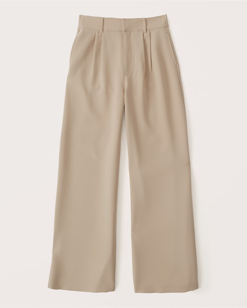 Tailored Wide Leg Pants | Abercrombie & Fitch (US)